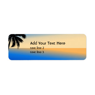 Beach with palm tree