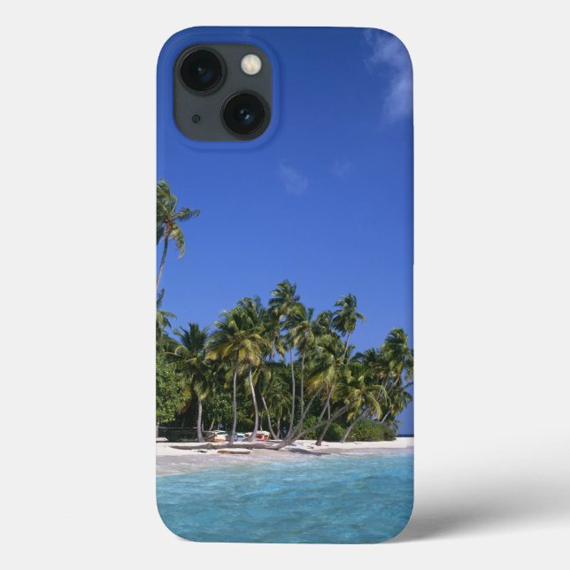 Beach with palm trees, Maldives Case-Mate iPhone Case (Back)