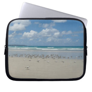 Beach with Seagulls Laptop Sleeve