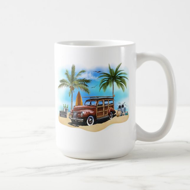 Beach Woody Wagon Mug (Right)