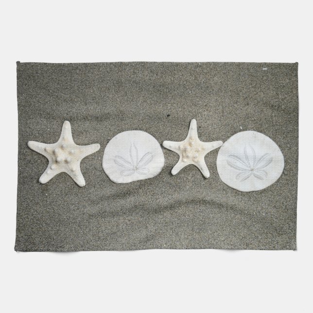 Beach X's and O's Photo Kitchen Towel (Horizontal)