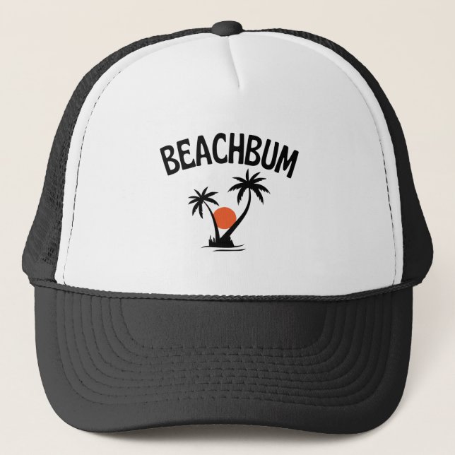 Beachbum  Beach Summer  Trucker Hat (Front)