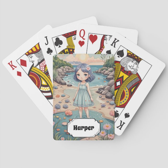 Beachcomber's Bliss Personalized Playing Cards (Back)