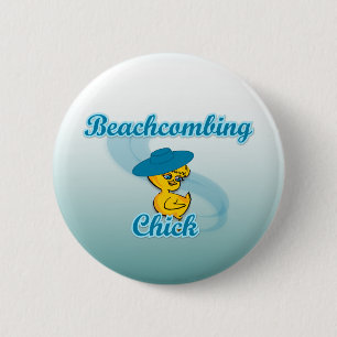 Beachcombing Chick #3 6 Cm Round Badge