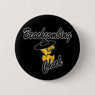 Beachcombing Chick #4 6 Cm Round Badge
