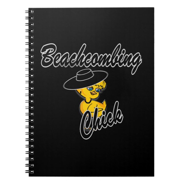 Beachcombing Chick #4 Spiral Notebook (Front)
