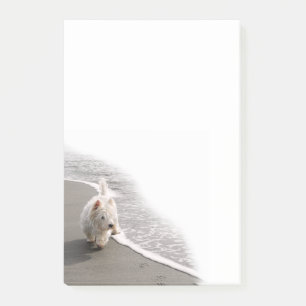 Beachcombing Westie Photo Post-It Notes