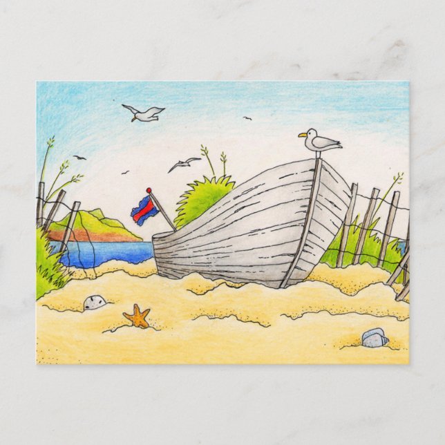 Beached Boat - Postcard (Front)