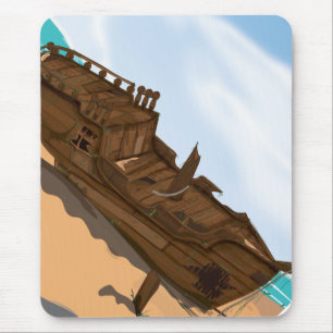 Beached Shipwreck Mouse Pad
