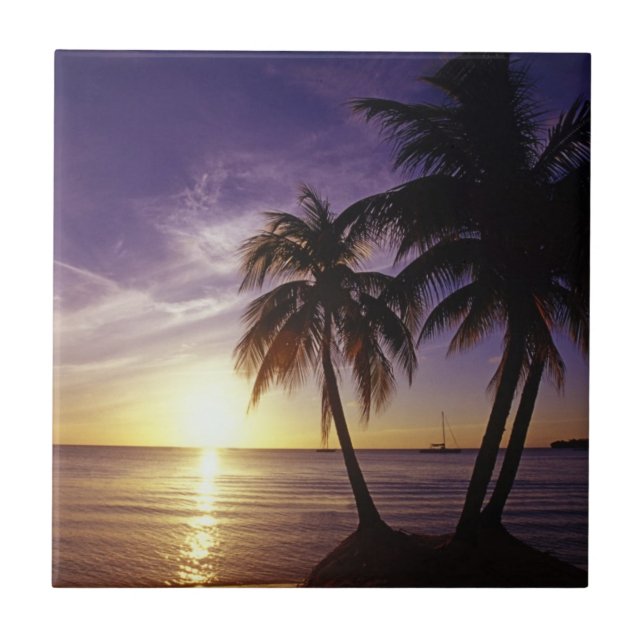 Beaches at Negril, Jamaica Tile (Front)