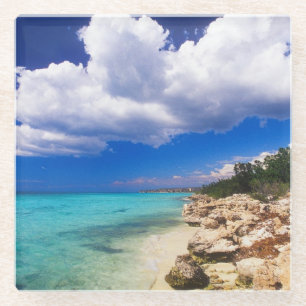 Beaches, Barahona, Dominican Republic Glass Coaster