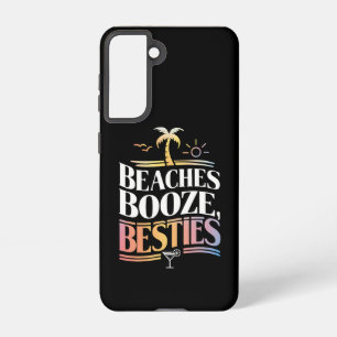 Beaches Booze & Besties Coconut Tree Summer  Samsung Galaxy Case