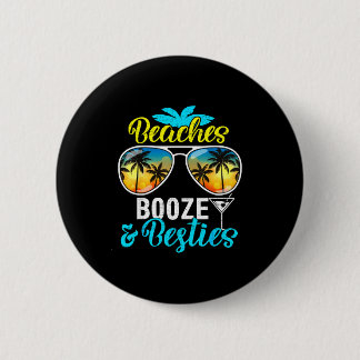 Beaches booze besties girls trip 2026 florida 6 cm round badge