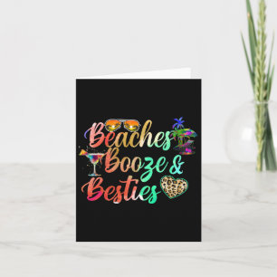Beaches Booze Besties Weekend Bachelorette Getaway Card