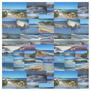 Beaches In Australia Photo Collage, Fabric