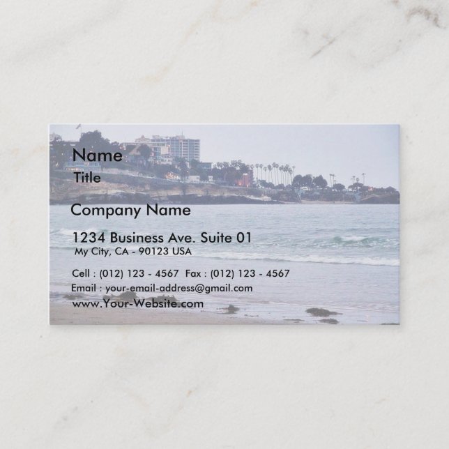 Beaches Ocean La Jolla Business Card (Front)