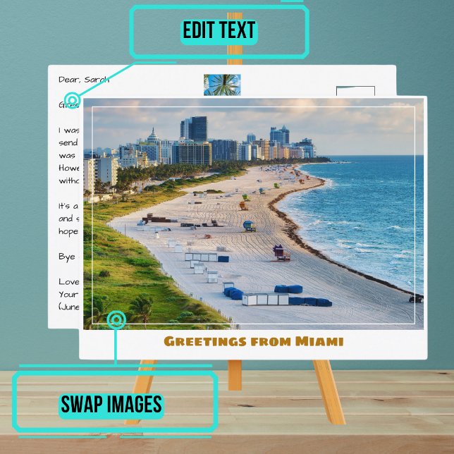 Beaches of Miami Florida Postcard (Please enjoy our postcard)