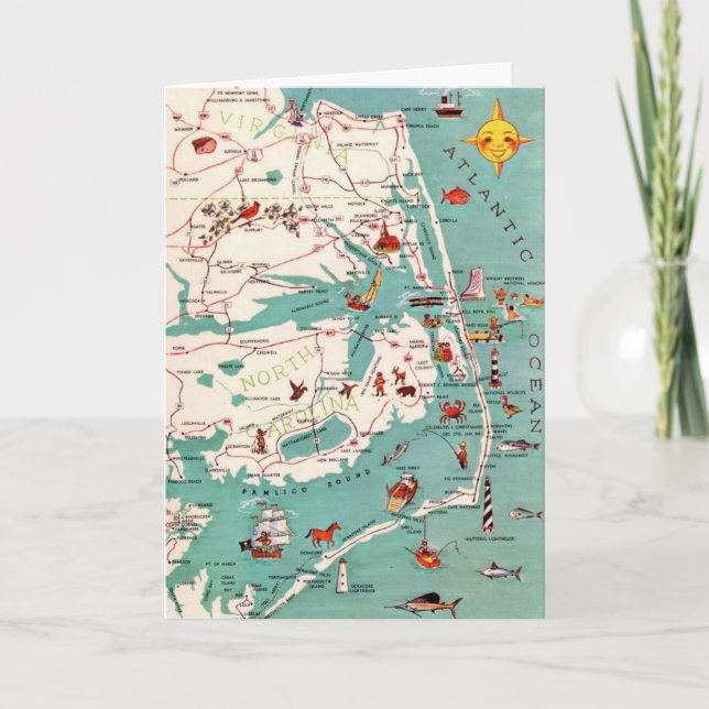 Beaches of the Outer Banks Greeting Card (Front)