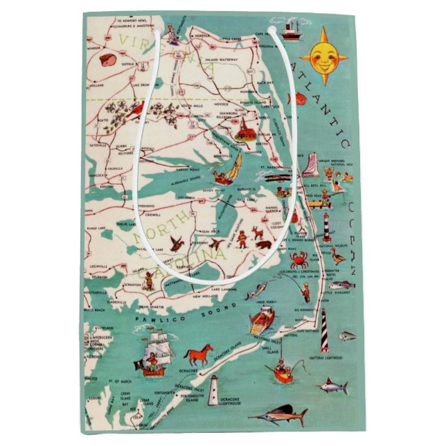 Beaches of the Outer Banks Medium Gift Bag (Front)