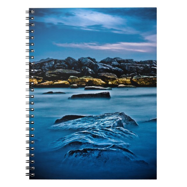 Beaches Park Breakwall 4 Spiral Notebook (Front)