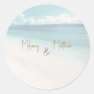 Beachfront Ocean Seaside Wedding Sticker