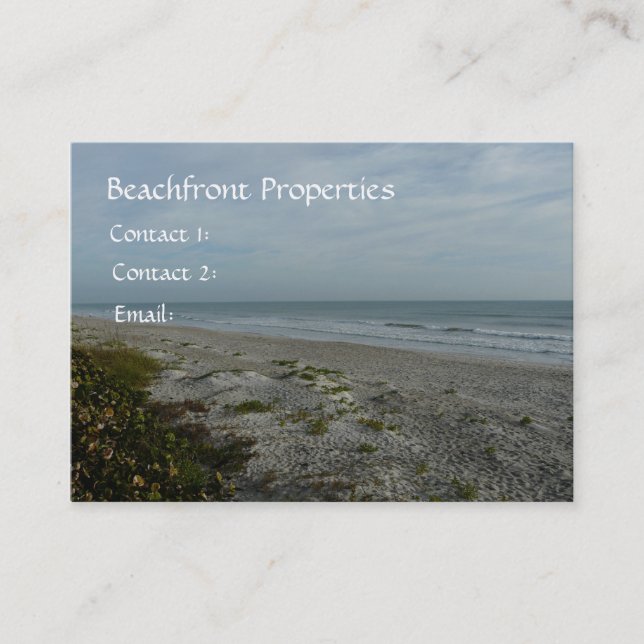 Beachfront Properties/Real Estate Business Card (Front)