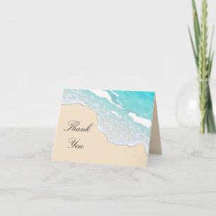 Beachfront Tabletop Welcome Appreciation Note Thank You Card