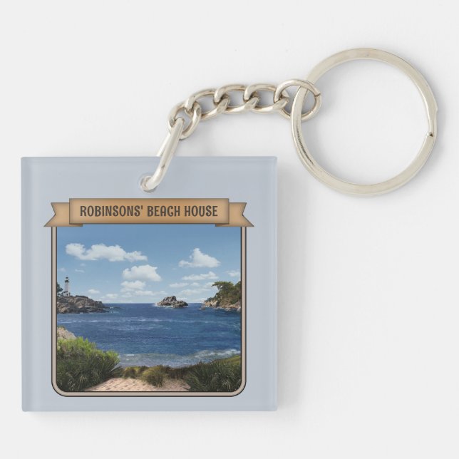 BeachHouse (customisable) Key Ring (Back)