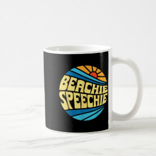 Beachie Speechie Speech Therapy Beach Retro Summer Coffee Mug