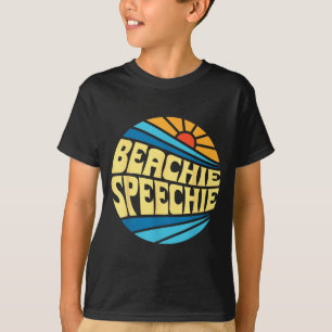 Beachie Speechie Speech Therapy Beach Retro Summer T-Shirt