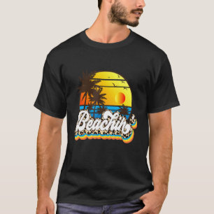 Beachin' Retro Leopard Sunset Graphic T-Shirt
