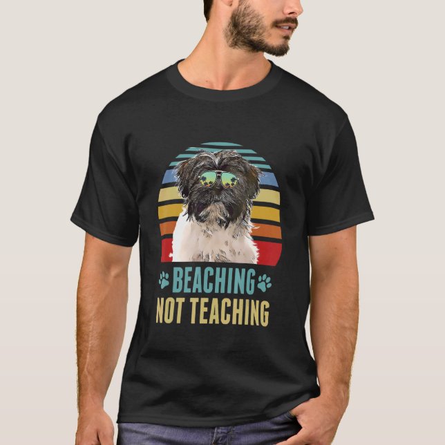 Beaching Not Teaching  Tibetan Terrier Dog Summer T-Shirt (Front)
