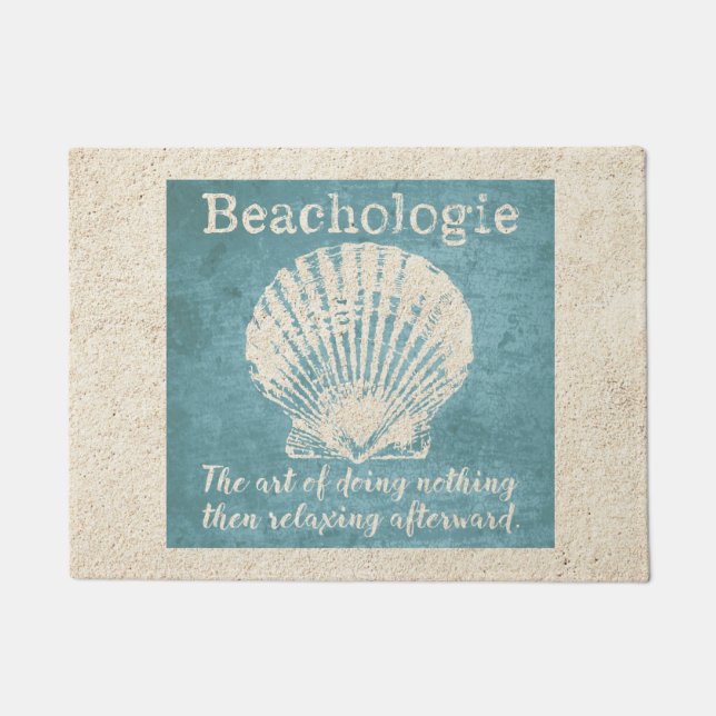Beachologie Doing Nothing Door Mat (Front)