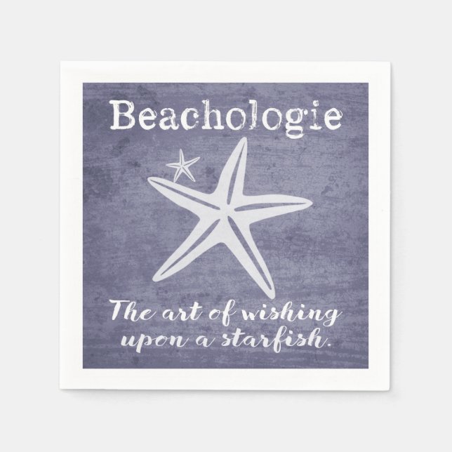 Beachologie Wishing Upon a Starfish Paper Napkin (Front)