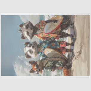 Beachside Bandits Skunk, Racoon, Fox Decoupage  Tissue Paper