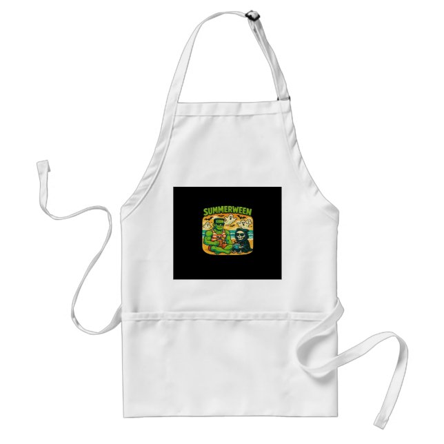 Beachside Boogeymen - Retro Summerween Vibes Class Standard Apron (Front)
