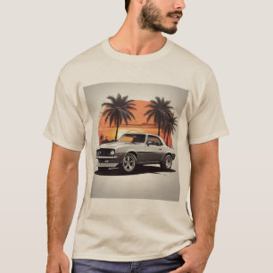 "Beachside Camaro Grey Shirt - Coastal Vintage Car