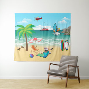 Beachside Fun Tapestry
