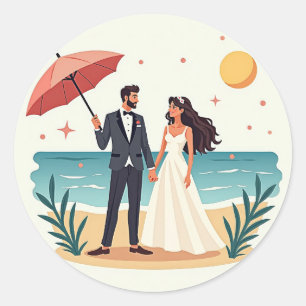 Beachside Romance Sticker