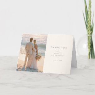 Beachside Wedding Thank You Card