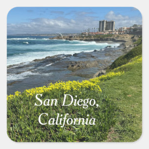 Beachview in San Diego, CA Square Sticker