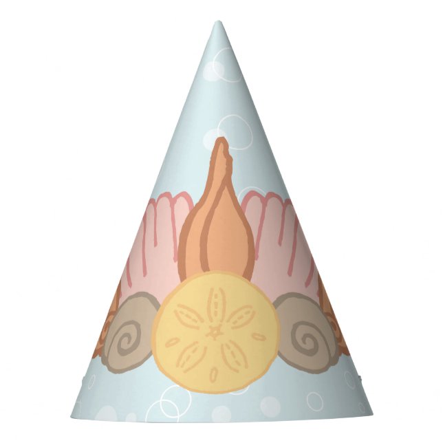 Beachy Birthday Mermaid Crown Party Hat (Front)