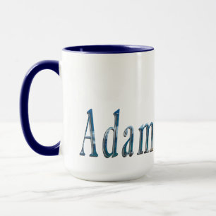 Beachy Blue Adam Name, Mug