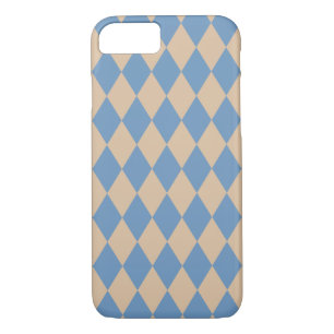 Beachy Blue and Tan Harlequin Case-Mate iPhone Case