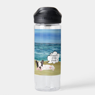 Beachy Boston Terrier Water Bottle