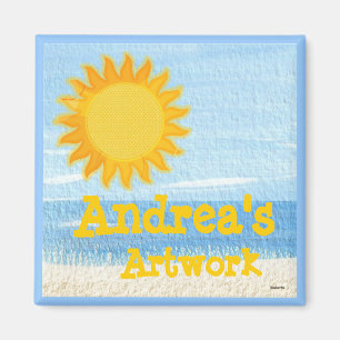 Beachy Childs Artwork Magnet