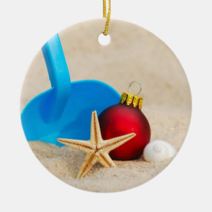 Beachy Christmas Ceramic Tree Decoration