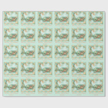 Beachy Christmas Mermaid Santa Personalised Name