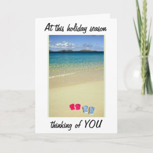 BEACHY CHRISTMAS/SUNNY NEW YEAR WISHES TO YOU HOLIDAY CARD