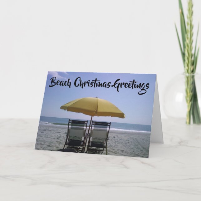 ***BEACHY CHRISTMAS WISHES** AND A HAPPY NEW YEAR HOLIDAY CARD (Front)
